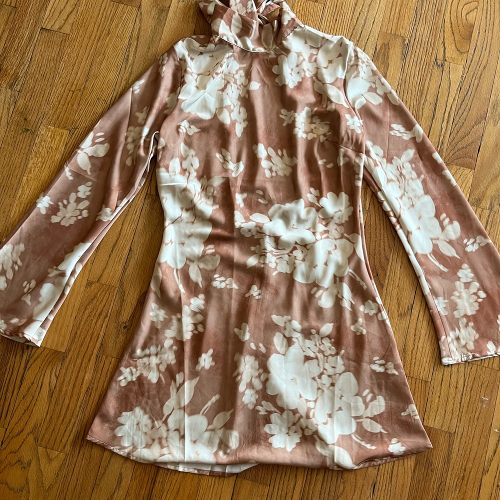 Forever 21 Floral Mini Dress - Brown and White